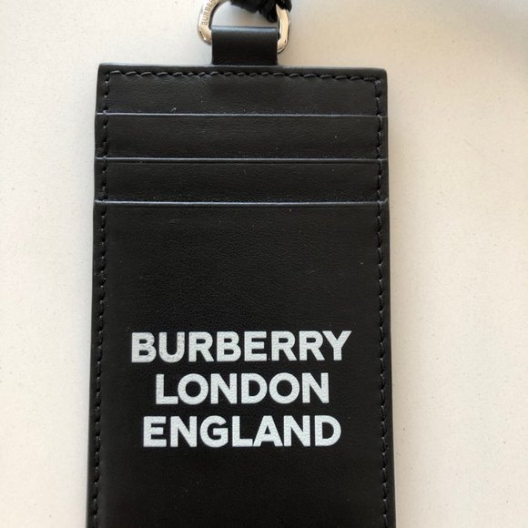 Burberry Calfskin Lanyard Card Case in Black - Picture 3 of 5
